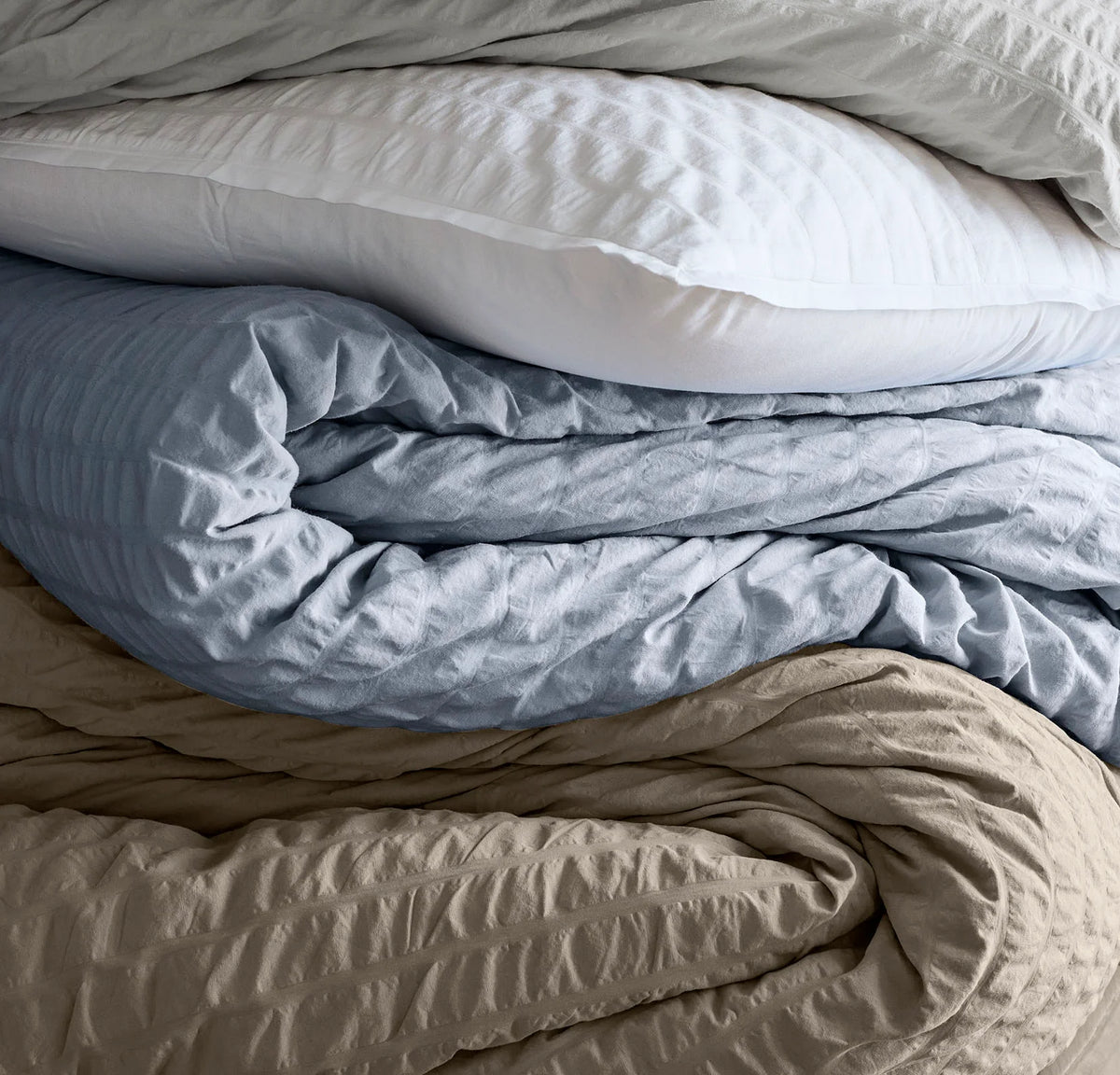 Relaxed Seersucker Duvet Set - Hydrangea
