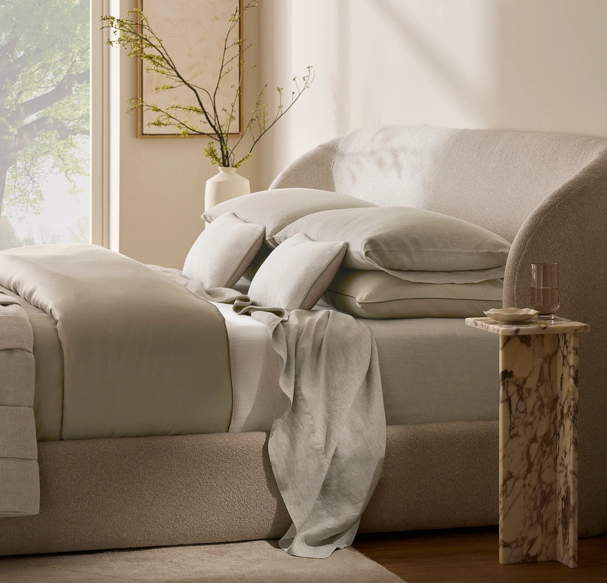 Linen Sheet Set - Melange Natural
