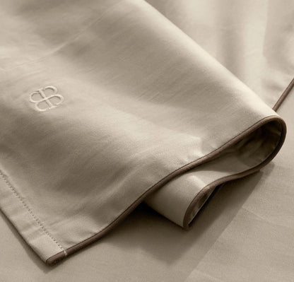 Signature Embellished Sheet Set - Oak/Walnut Piped Edge