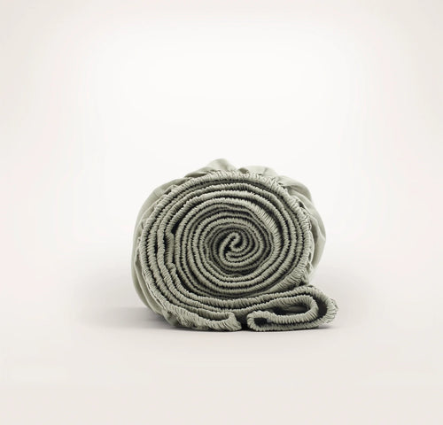 Percale Hemmed Fitted Sheet - Sageleaf