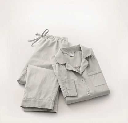 Signature Long Sleeve & Pants Pajama Set - Pewter