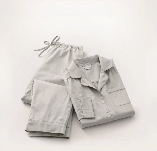 Signature Long Sleeve & Pants Pajama Set - Pewter