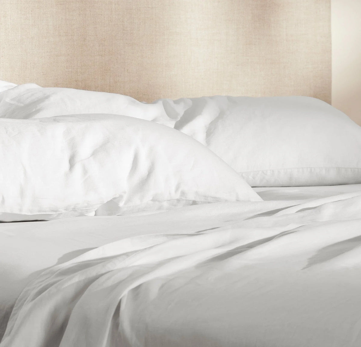 Linen Pillowcase Set - White