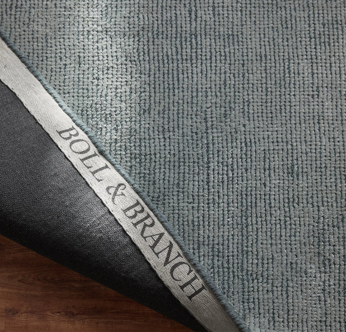 Two-Tone Ribbed Rug - Bluestone/Shore