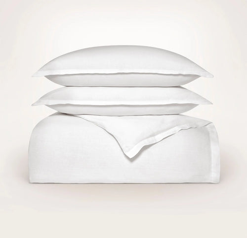 Linen Duvet Set - White