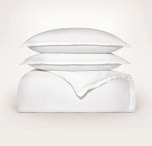 Linen Duvet Set - White