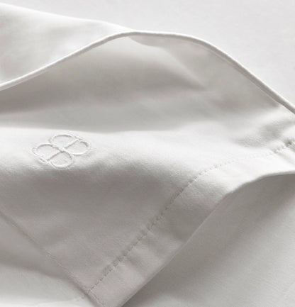 Signature Embellished Sheet Set - White/White Piped Edge