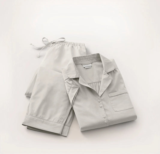 Signature Short Sleeve & Pants Pajama Set - Pewter
