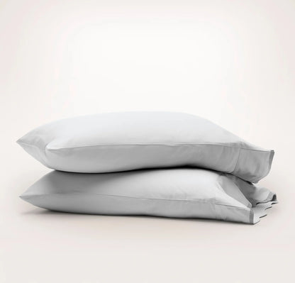 Signature Embellished Pillowcase Set - Sky/Shore Curved Edge