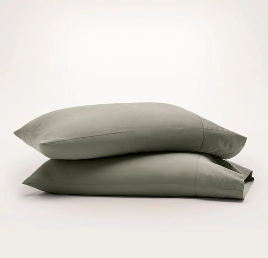 Percale Hemmed Pillowcase Set - Juniper