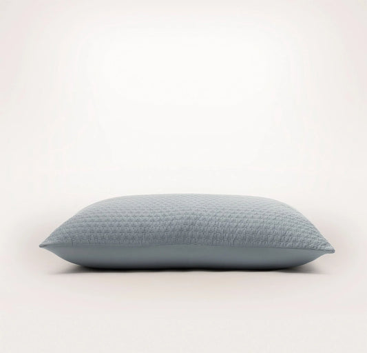 Signature Textured Stitch Quilted Sham - Bluestone