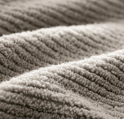 Turkish Ribbed Bath Sheet - Pewter