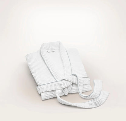 Waffle Robe - White/Shore