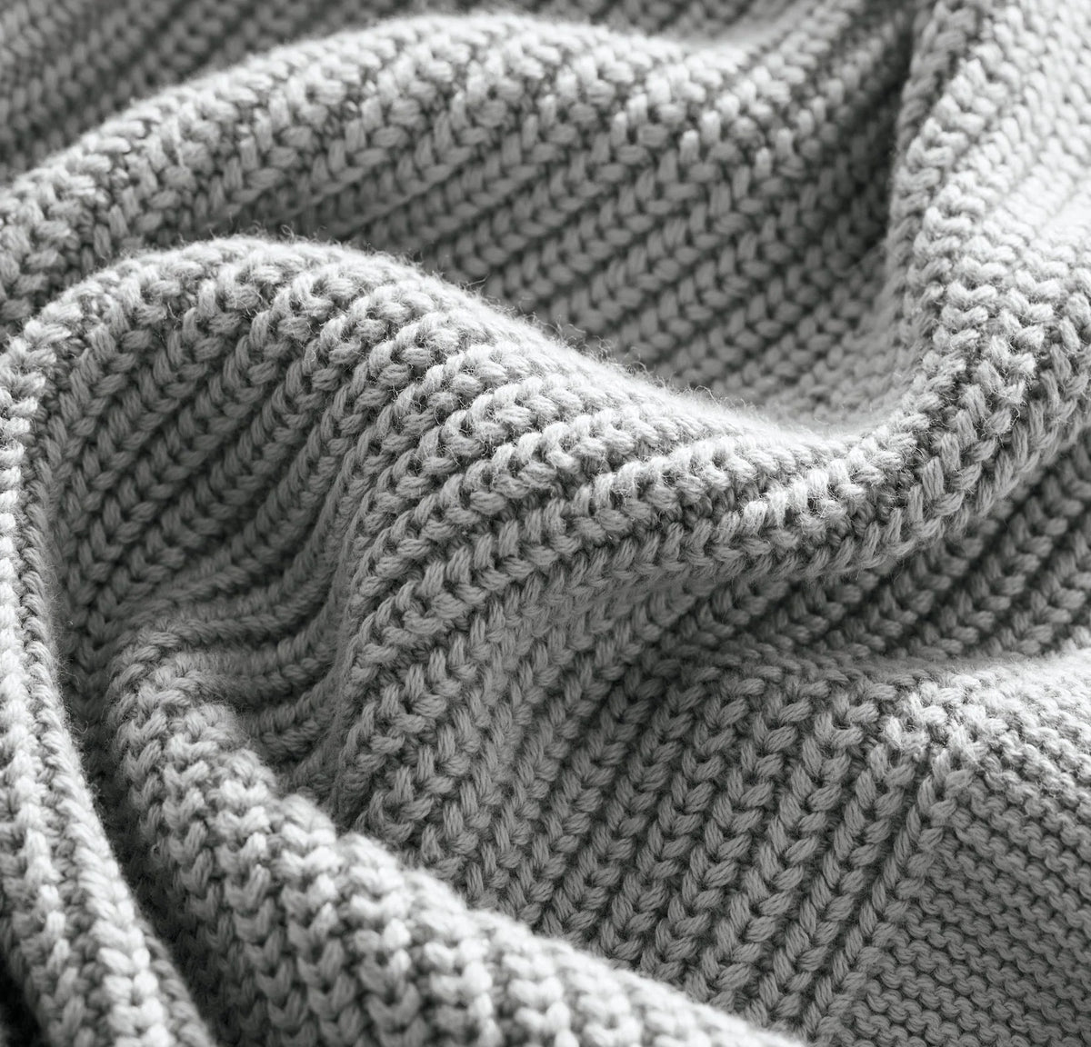 Ribbed Knit Baby Blanket - Shore