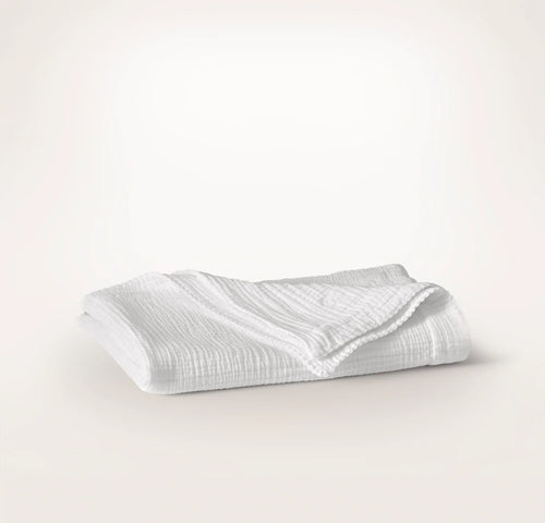 Dream Baby Blanket - White/White Picot