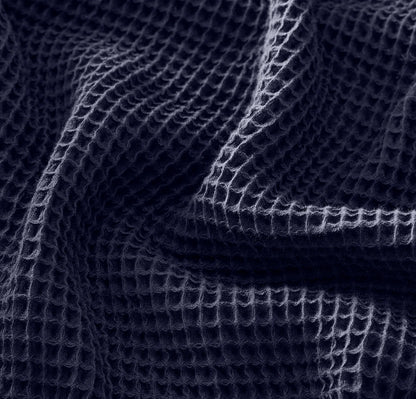 Waffle Fabric Swatch - Coastal Navy