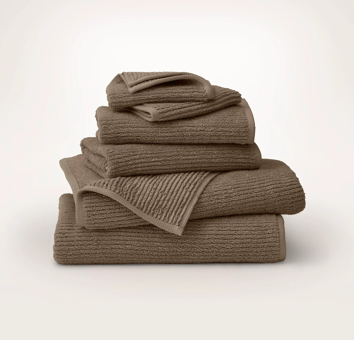 Turkish Ribbed Bath Towel Set