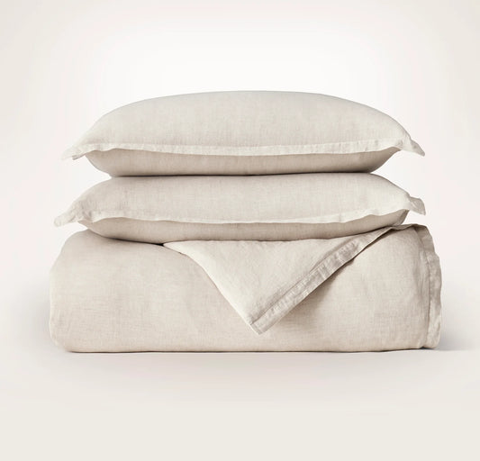 Linen Duvet Set - Melange Natural