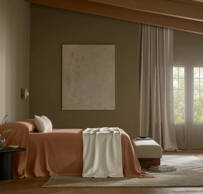 Dappled Vela Grand Coverlet - Deep Camel