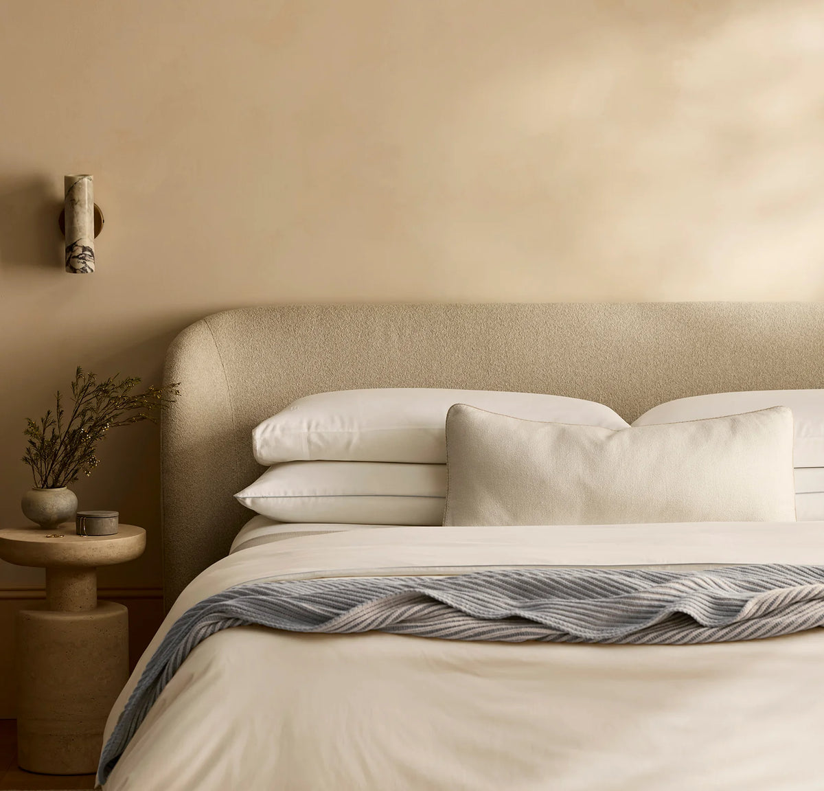 Threadmark Pillow Cover (Lumbar) - Soft White/Melange Natural