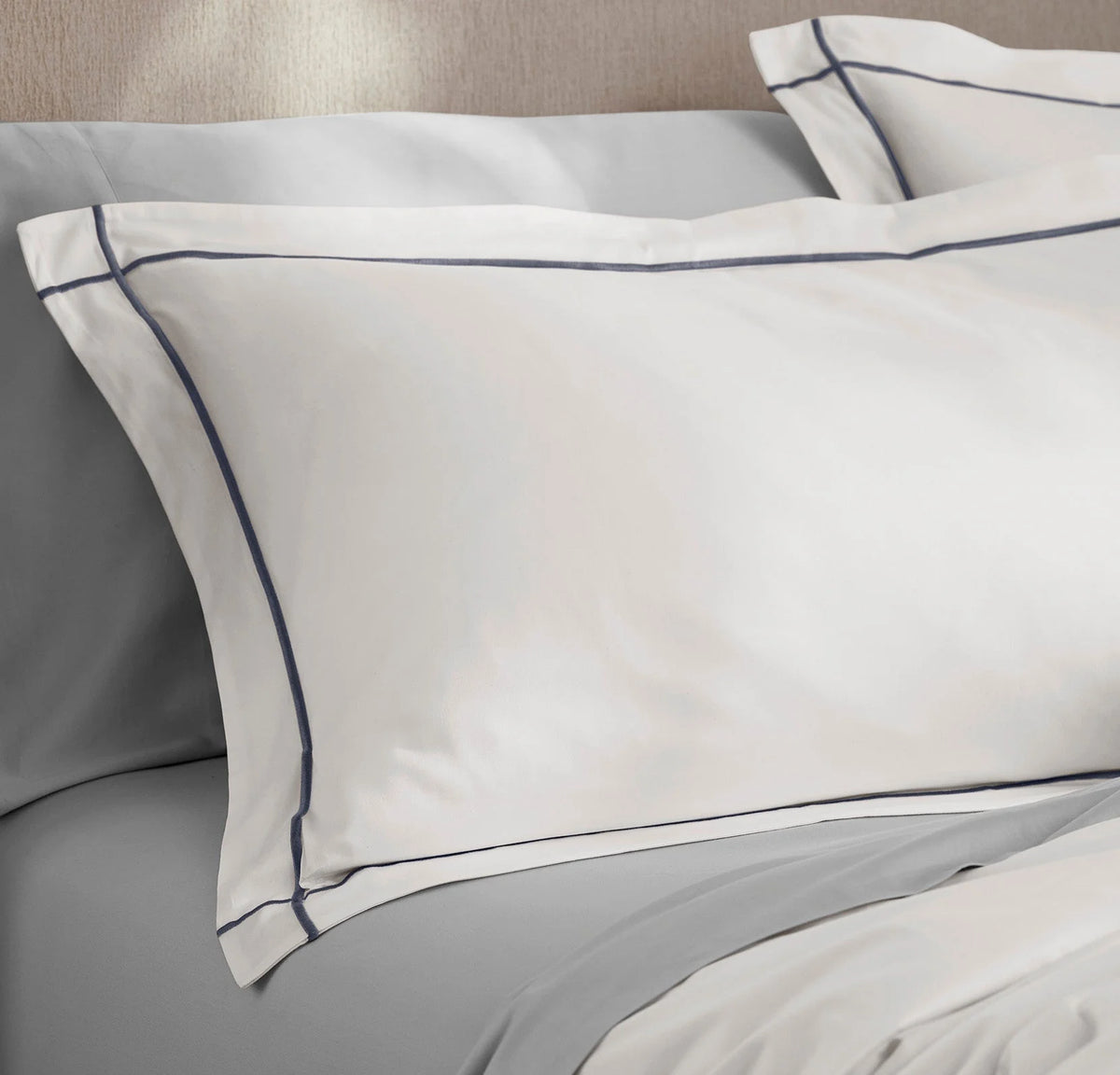 Signature Embellished Duvet Set - White/Mineral Embroidered