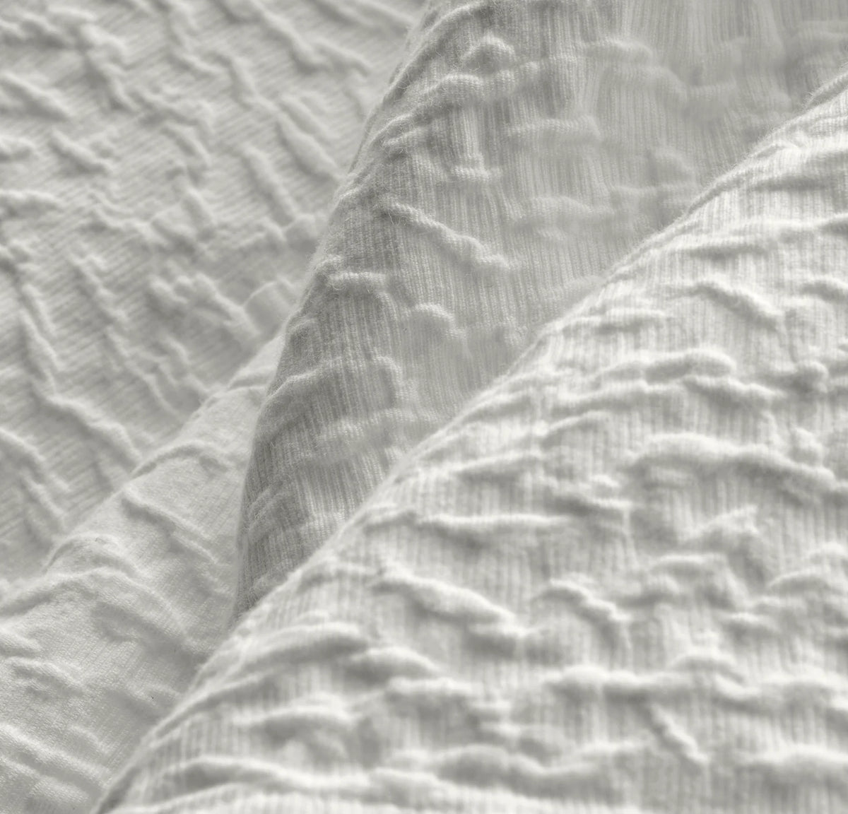 Dappled Vela Classic Coverlet - White