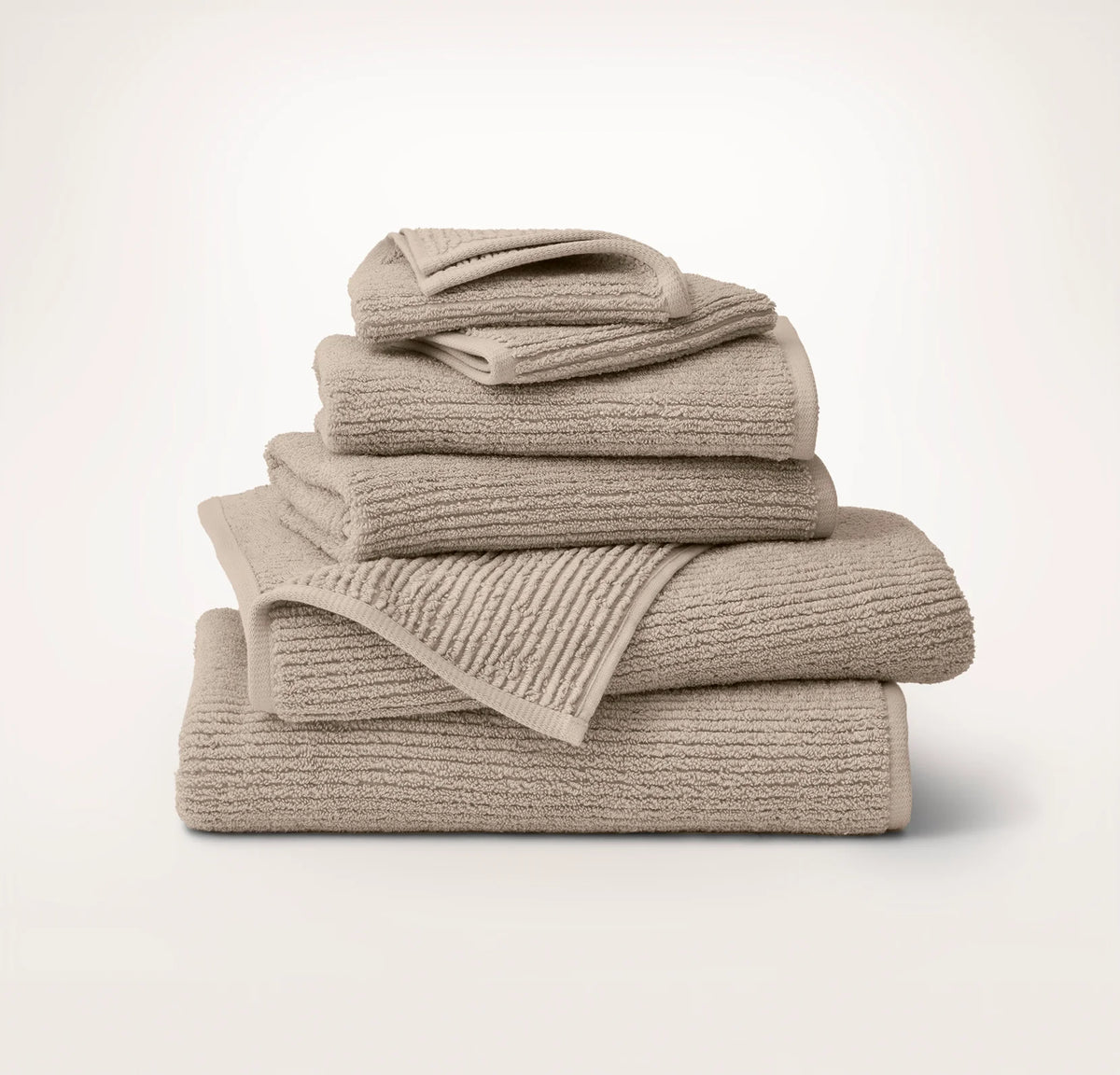 Turkish Ribbed Bath Towel Set