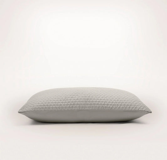 Signature Textured Stitch Quilted Sham - Pewter