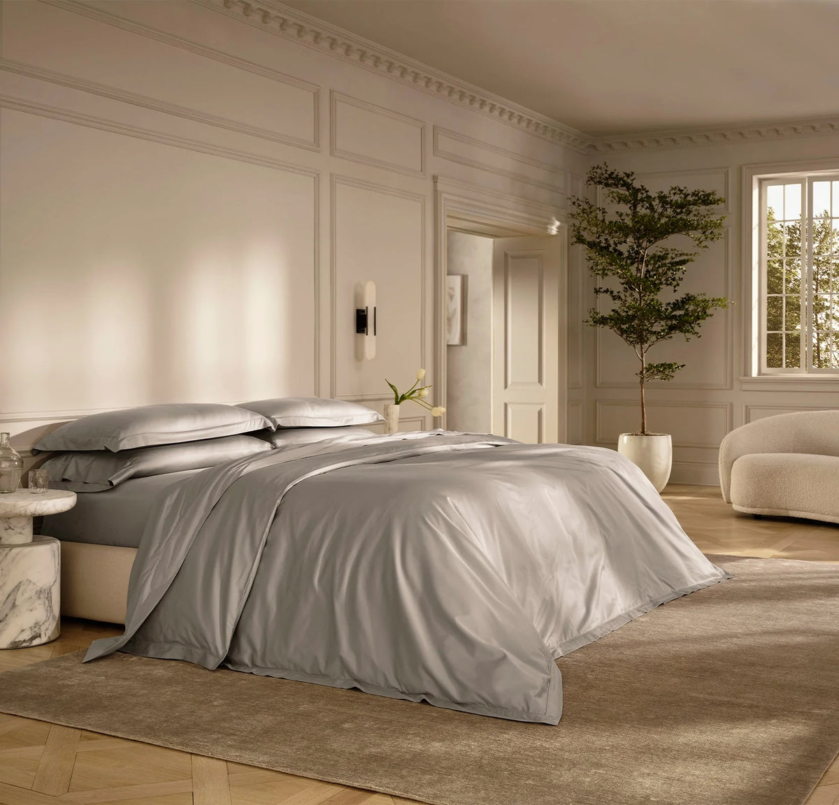 Summit Supima Duvet Set - Pewter