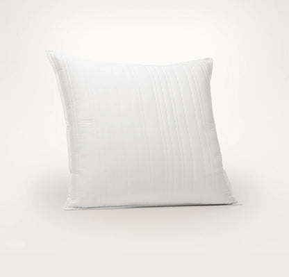 Signature Stripe Quilted Sham - White