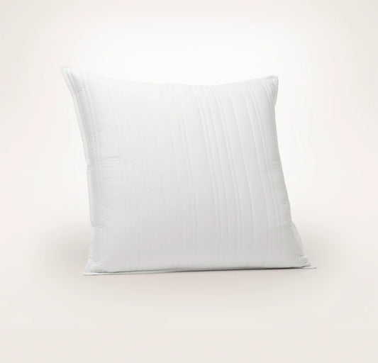 Signature Stripe Quilted Sham - White