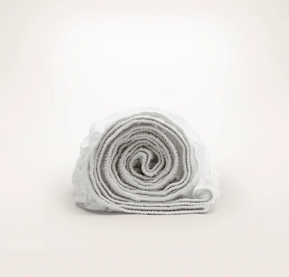 Percale Hemmed Fitted Sheet - White