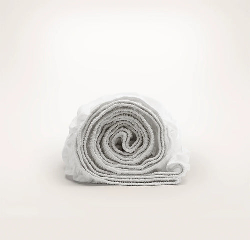 Percale Hemmed Fitted Sheet - White