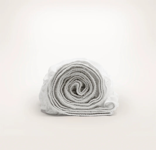 Percale Hemmed Fitted Sheet - White