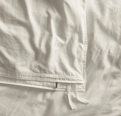 Percale Vintage Washed Duvet Set - Vintage White