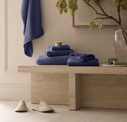 Turkish Ribbed Bath Towel Set