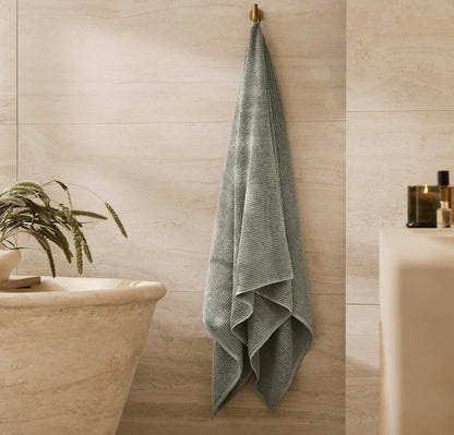 Turkish Ribbed Bath Sheet Set
