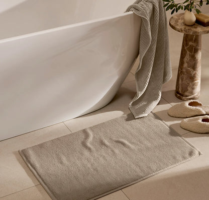 Turkish Ribbed Bath Mat - Oak