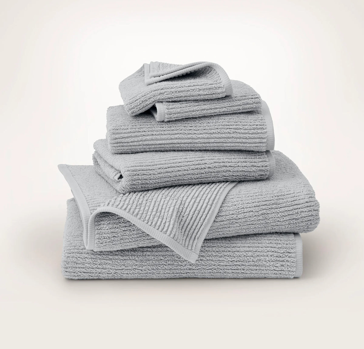 Turkish Ribbed Bath Towel Set