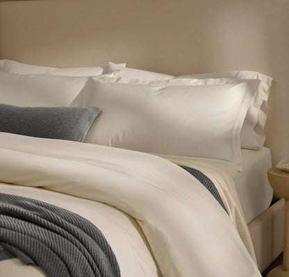 Signature Hemmed Duvet Set - Natural
