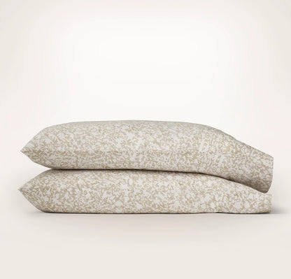 Percale Hemmed Pillowcase Set - Oak Garden