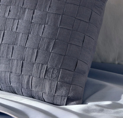 Linen Woven Icon Pillow Cover (Petite Lumbar) - Melange Bay