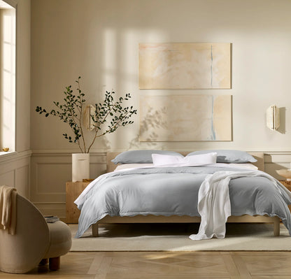 Signature Embellished Duvet Set - Shore/Shore Curved Edge