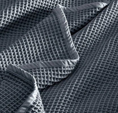 Waffle Bed Blanket - Mineral