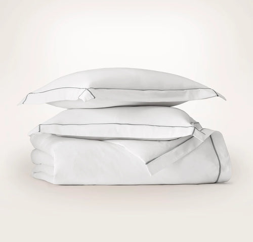 Signature Embellished Duvet Set - White/Shore Embroidered