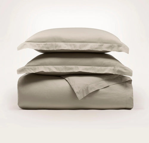 Signature Hemmed Duvet Set - Oak