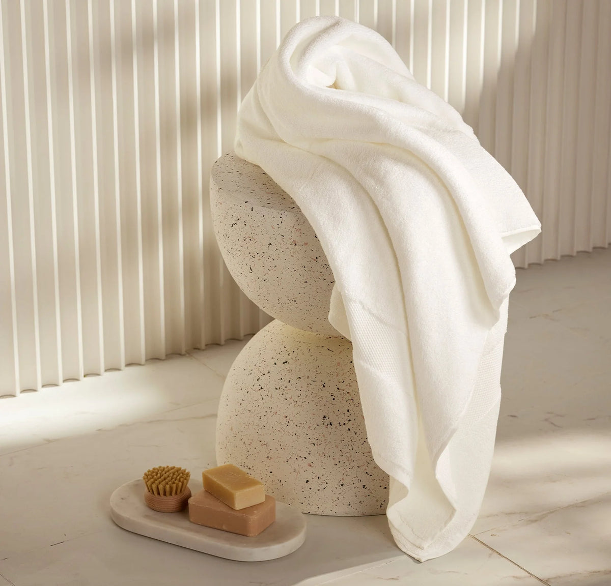 Plush Bath Sheet - White