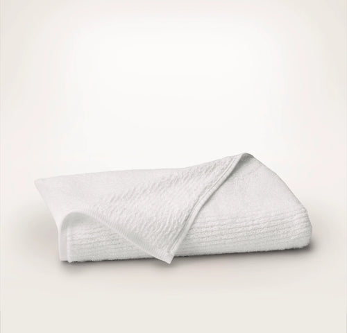 Turkish Ribbed Bath Towel - White