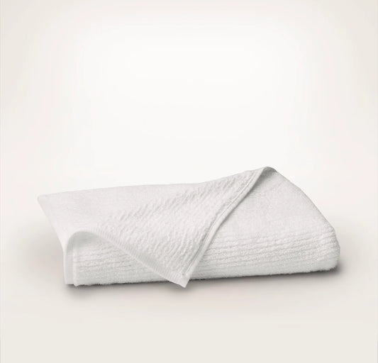 Turkish Ribbed Bath Towel - White
