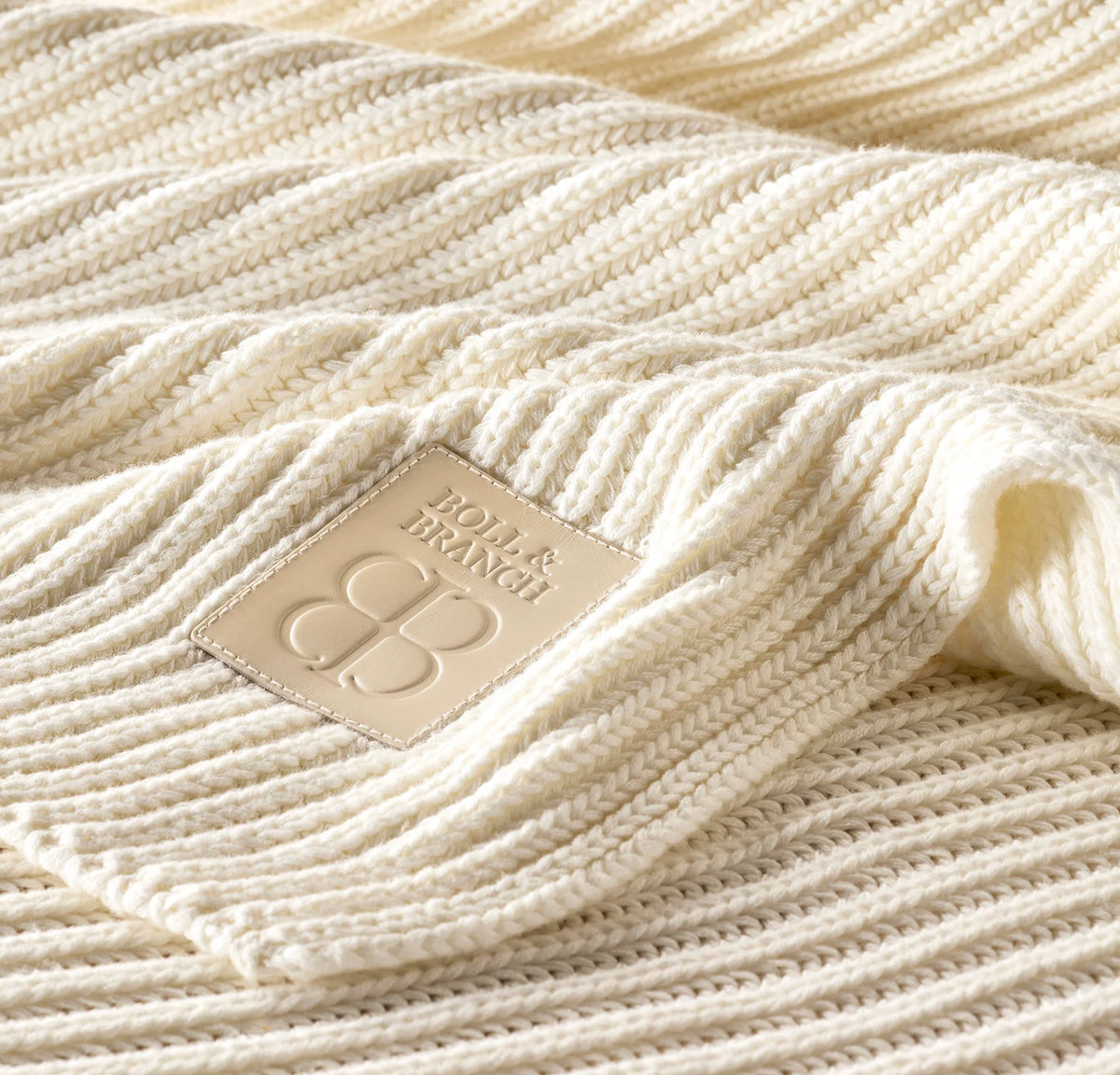 Sunday Knit Throw Blanket - Cream